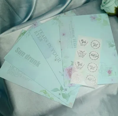 8 pcs Vintage Flower Romantic Paper Envelope Set